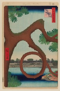 Mondkiefer, Ueno von Ando or Utagawa Hiroshige