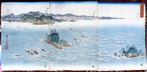 Naruto-Schluchten in Awa. Drucke von Katsushika (Utagawa) Hiroshige (1797-1858)