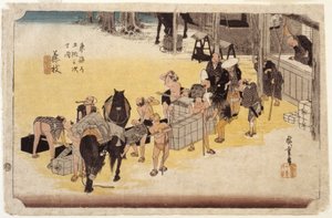 Station 23, Fujieda von Ando or Utagawa Hiroshige