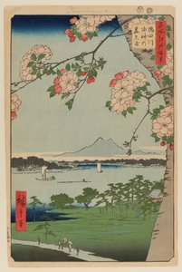 Suijin-Schrein und Massaki am Sumida-Fluss von Ando or Utagawa Hiroshige