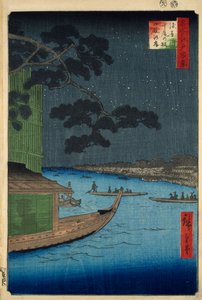 Die „Kiefer des Erfolgs“ am Onmaya-Damm, Asakusa-Fluss