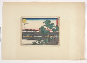 Blick auf Saruwakacho von Matsuchiyama