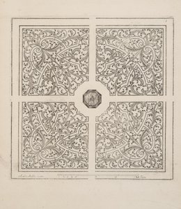 Entwurf für Parterre, aus Theatre des Plans et Jardinages, veröffentlicht 1652