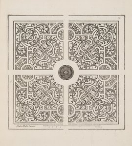 Entwurf für Parterre, aus Theatre des Plans et Jardinages, veröffentlicht 1652
