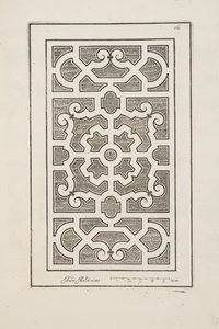 Entwurf für Parterre, aus Theatre des Plans et Jardinages, veröffentlicht 1652