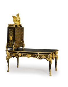 Louis XV Schreibtisch und Kartonnier, 1725-50