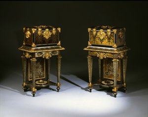 Paar Louis XIV Toilettenkoffer von Andre Charles Boulle