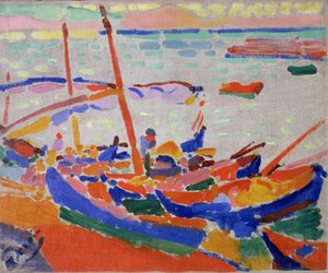 Fischerboote in Collioure (Pyrenäen-Orientales, Frankreich)