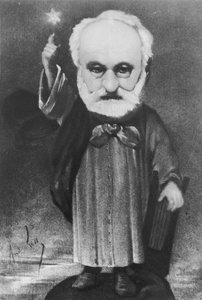 Karikatur von Victor Hugo (1802-85) als Magier