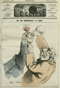 Karikatur von Charles de Remusat (1797-1875), französischer Philosoph und Politiker. Titelbild in „L