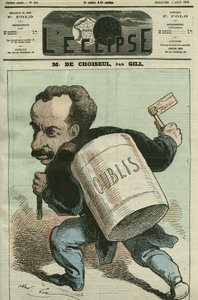 Karikatur von Horace von Choiseul-Praslin von Andre Gill