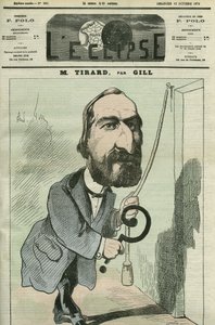 Karikatur von Pierre Tirard (1827-1893), französischer Politiker. Titelblatt in "L