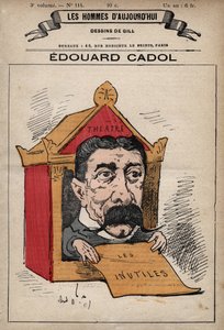 Karikatur von Edward Cadol (1831-1898) englischer Romanautor aus 