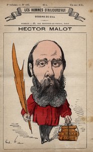 Karikatur von Hector Malot (1830-1907) aus 