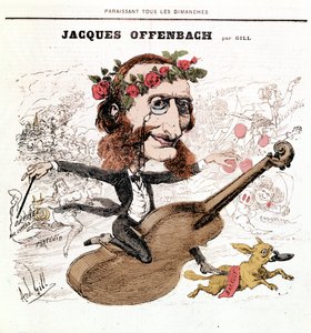 Jacques Offenbach (1819 - 1880), Karikatur von Gill