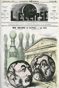 Jules Louis Joseph Brame (1808-1878) französischer Politiker und Louis Emile Javal (1839-1907), französischer Politiker. Titelblatt in „L