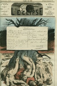 Jules Michelet (1798-1874), ein französischer Historiker, war heftig gegen den Krieg von 1870 und die Erlösung des Landes. Titelblatt in „L