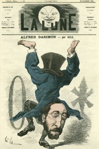Porträt von Alfred Darimon (1819-1902), französischer Politiker. Karikatur von Gill, in „La Lune“, 28. Dezember