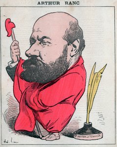 Porträt von Arthur Ranc (1831-1908) französischer Journalist und Politiker - Karikatur von Andre Gill in „Les Hommes d