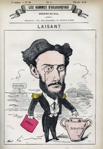 Porträt von Charles-Ange Laisant (1841-1893), französischer Wissenschaftler und Politiker. Karikatur von Gill, Paris