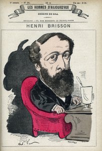 Porträt von Eugène Henri Brisson (1835-1912), französischer Anwalt, Journalist und Politiker. Karikatur von Gill, Paris