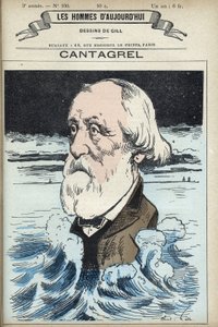 Porträt von Felix Francois Jean Cantagrel (1810-1887), Schriftsteller, Stadtrat und Abgeordneter von Paris. Karikatur von Gill, Paris. von Andre Gill
