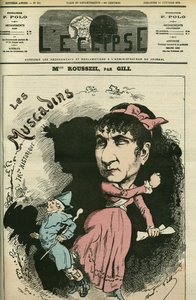 Porträt von Roselia Rousseil, einer französischen Sängerin, sie spielte an der Comédie-Française. Titelbild in „L