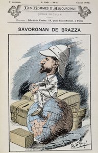Savorgnan de Brazza - von Gill, in „Die Männer von heute“ von Andre Gill