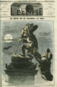Der Traum von Rouher, Eugene Rouher (1814-1884), Politiker, Minister von Napoleon III. und Führer der Bonapartistenpartei, er träumt von einer Rückkehr Napoleons III. Titelblatt in „L