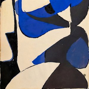 Abstrakte blau-schwarze Formen