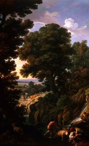 Landschaft mit Hirten, ca. 1730