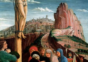 Altarbild von San Zeno: Kreuzigung, Detail