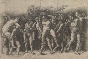 Bacchanal mit Silenus, ein Fries mit zehn Figuren um Silenus