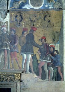 Höflinge vom Hofe des Marchese Ludovico Gonzaga III von Mantua, aus der Camera degli Sposi oder Camera Picta (Detail)