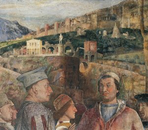 Detail des Freskos in der Brautkammer von Andrea Mantegna
