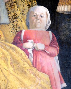 Zwerg des Hofes (Detail) von Andrea Mantegna