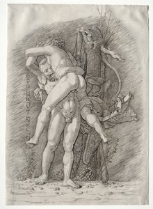 Herkules und Antäus, 1400er Jahre von Andrea Mantegna