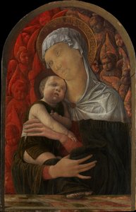 Madonna mit Kind, Seraphim und Cherubim von Andrea Mantegna