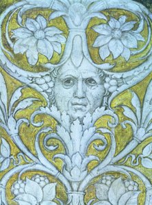 Selbstporträt im dekorativen Fries der Camera degli Sposi oder Camera Picta (Detail) von Andrea Mantegna