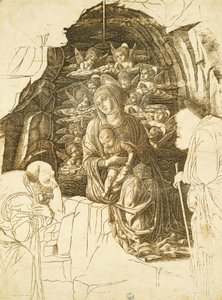 Studie zur Anbetung der Könige von Andrea Mantegna
