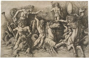 Die Schlacht der Meeresgötter, ca. 1475 von Andrea Mantegna