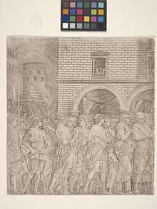 Die Senatoren - Der Triumph von Julius Caesar von Andrea Mantegna