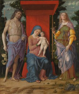 Die Jungfrau mit dem Kind und Heiligen von Andrea Mantegna