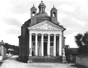 Tempietto-Fassade der Villa Barbaro, erbaut 1580-84 von Andrea Palladio