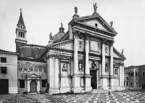 Ansicht der Fassade der Kirche, 1566-80 von Andrea Palladio