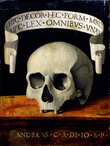 Porträt eines Mannes - Memento Mori von Andrea Previtali called Cordeliaghi