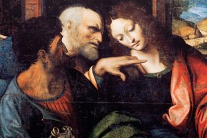 Abtei (Abdij van Tongerlo). Gemälde. Das letzte Abendmahl. 1506-1507. (Detail) von Andrea Solario