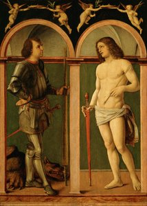 Heiliger Georg und Heiliger Sebastian von Andrea Solario