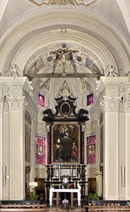 Ansicht des Presbyteriums, Kirche der Heiligen Nazaro und Celso, Brienno, Como, Lombardei, Italien
