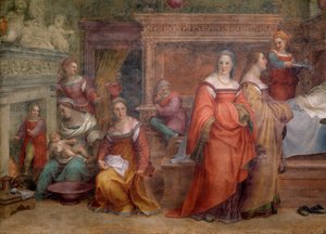 Die Geburt der Jungfrau Maria (Detail)